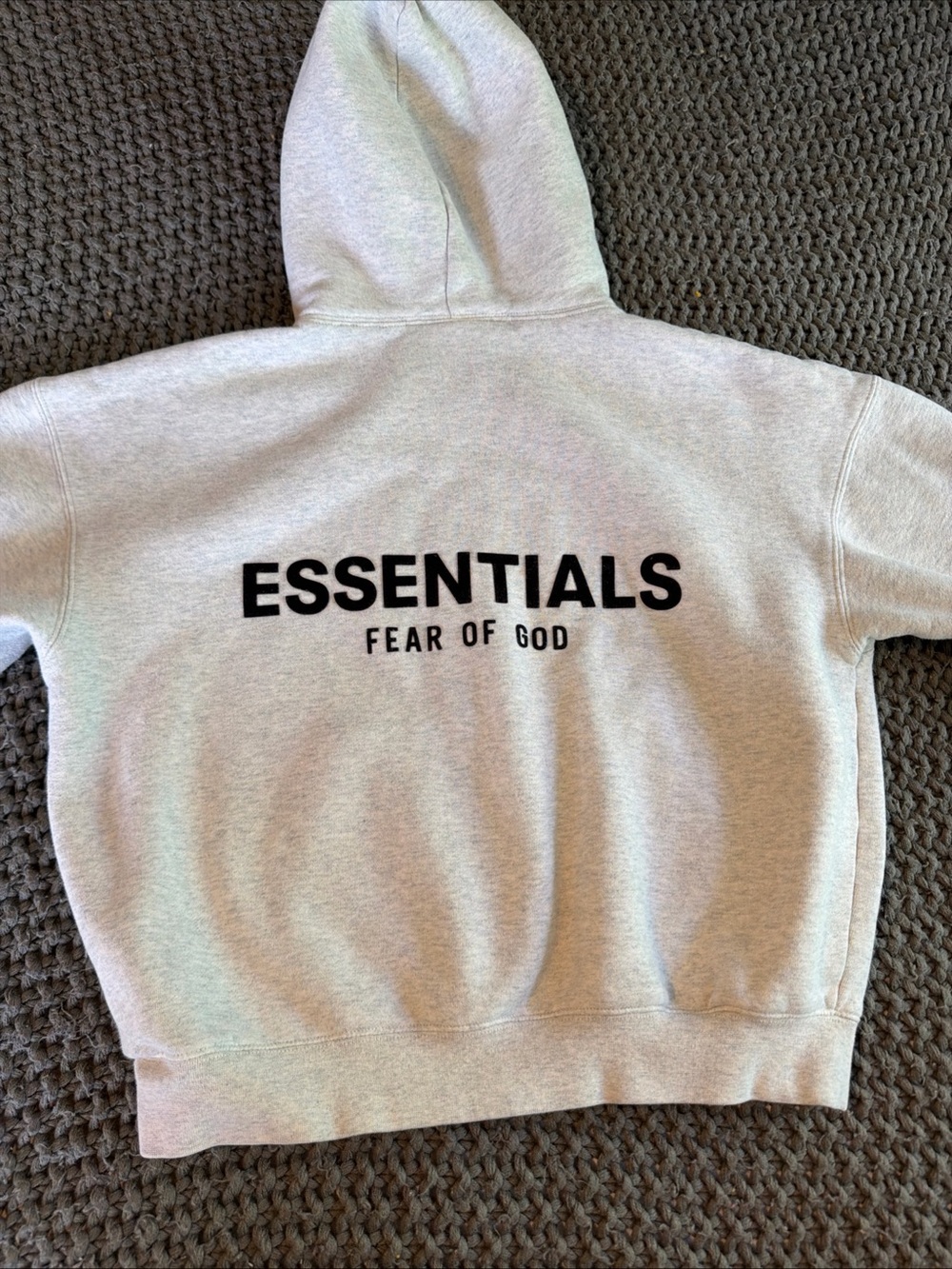 Fear of God Essentials Light Gray Pullover Hoodie Men Size XXS
